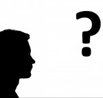 a person in silhouette with a question mark